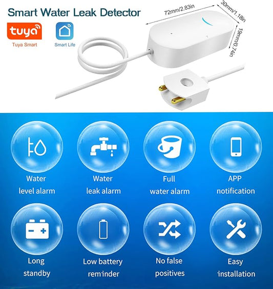 WiFi Water Sensor Leak Detector: Smart Water Leak Detector, TUYA Smart Water - Image 2