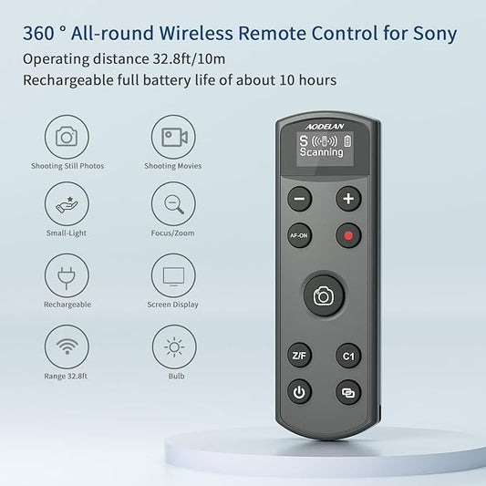 for Sony Camera Rechargeable Shutter Release, AODELAN Wireless Remote Control - Image 2