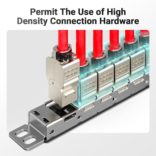 AMPCOM 24 Port Blank Keystone Patch Panel - Image 2