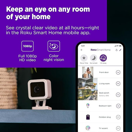 Roku Indoor Camera for Home Security, Works - Image 2