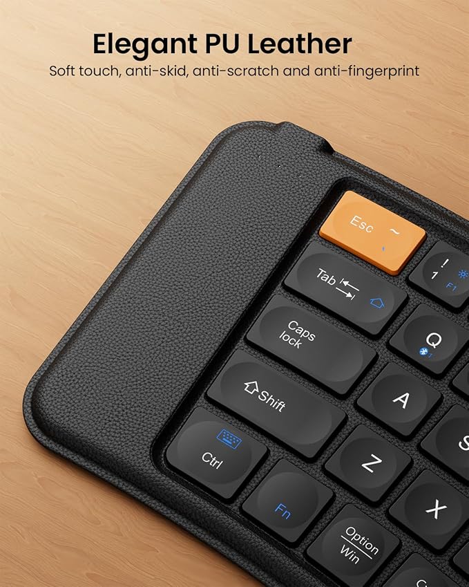 ProtoArc Ergonomic Foldable Keyboard, XK03 Split Folding Travel Bluetooth - Image 9