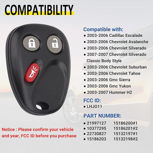 Vurkcy Keyless Entry Remote Key Fob Compatible - Image 2