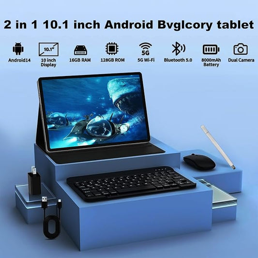 Android 14 Tablet with Keyboard,16GB RAM 128GB ROM 1TB Expand, 8000mAh Battery - Image 2
