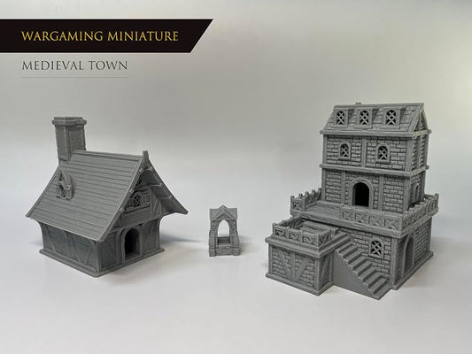 Medieval Miniature Building Terrain Set Compatible - Image 2