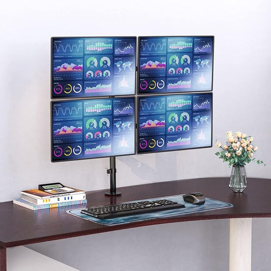 WALI Quad Monitor Desk Mount, 4 Monitor Stand Fits Heavy Duty Computer Screen - Image 2