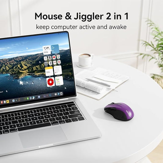 TECKNET Rechargeable Jiggler Wireless Mouse 4800 DPI Silent USB A & Bluetooth - Image 2