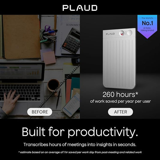 Plaud Note AI Voice Recorder, Voice Recorder w/Case, App Control, Transcribe & - Image 2