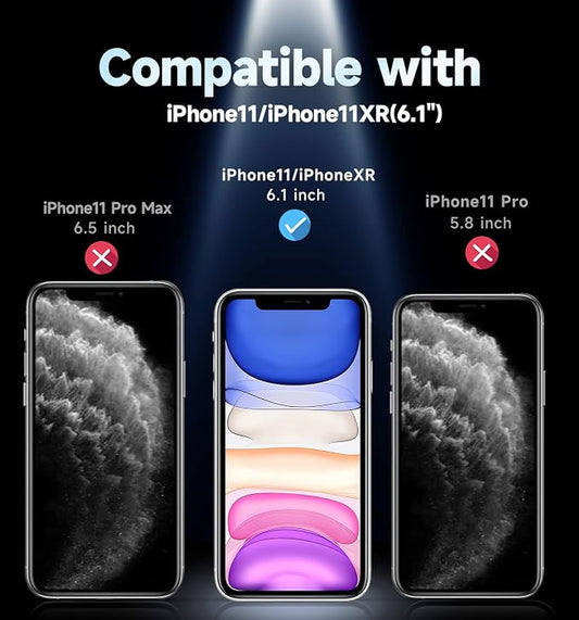 MAGIC JOHN 2 Pack for iPhone 11/iPhone XR 6.1 inch Privacy Glass Screen - Image 2