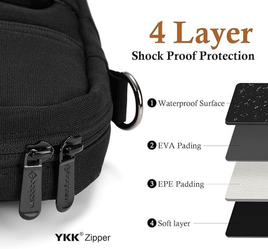 15 15.6 16 17 17.3 inch Laptop Computer PC Shoulder Bag Carrying Case, - Image 2