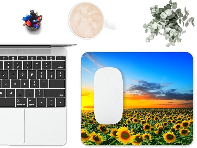 Mouse Pad, Beautiful Sunset Sunflower Mouse Pads - Image 6