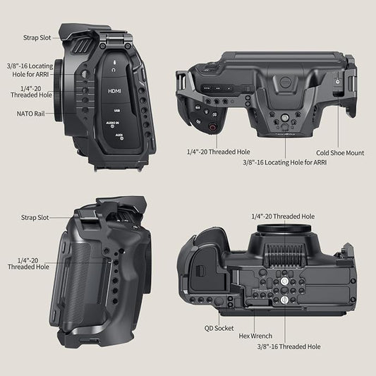 SmallRig Cage for Blackmagic Design Cinema 6K, Only for BMCC 6K, Full/Half Cage - Image 2