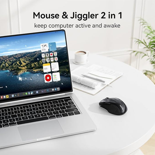 TECKNET Rechargeable Jiggler Wireless Mouse 4800 DPI Silent USB A & Bluetooth - Image 2