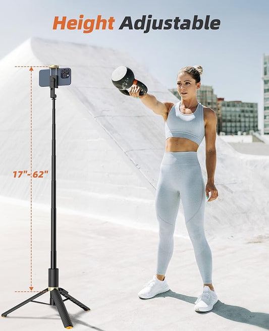 62" Phone Tripod & Selfie Stick, Tripod - Image 2