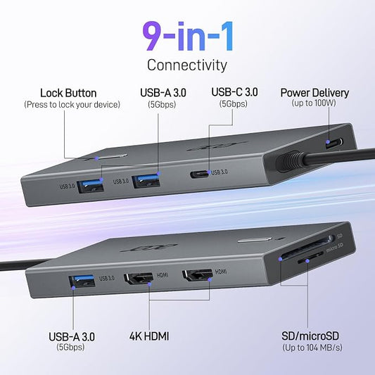 Acer USB C Docking Station Dual Monitor - Image 2