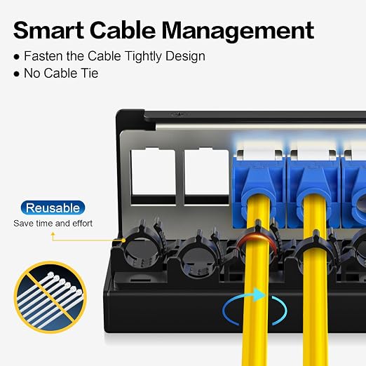 Patch Panel 6 Port Keystone Network Blank Patch Panel UTP/STP Compatible - Image 2