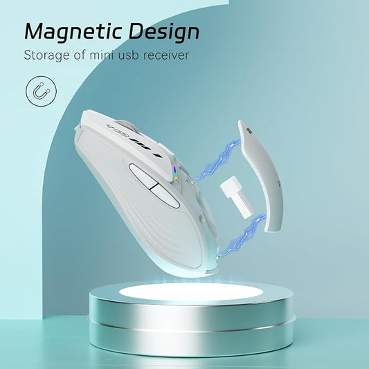 Uciefy V19 Wireless Mouse, 2.4GHz Rechargeable Mouse LED - Image 2