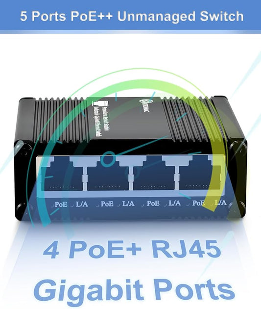 5 Ports Gigabit PoE+ Mini Ethernet Switch - Image 2