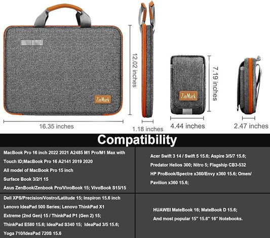 Laptop Case 15.6 Inch Briefcase Military-Grade Protection - Image 2
