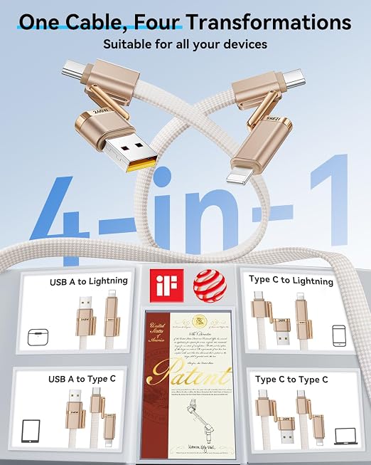 SHEZI 4-in-1 Compatible with USB C to Lightning Cable 240W Fast Charging & Data - Image 2