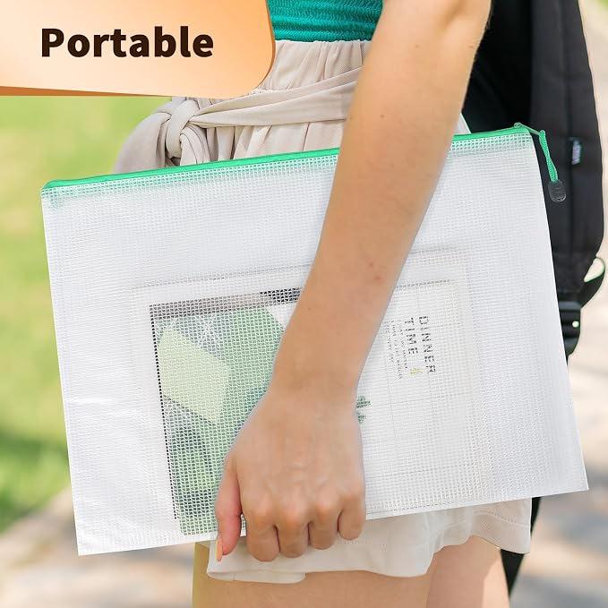Umriox Zipper Mesh Document Pouch, Waterproof Zipper Pouches - Image 7