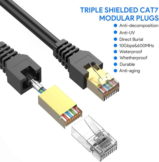 Ethernet Cable 125Ft, Cat7 3Ft 15Ft 25Ft 50Ft 100Ft 125Ft 150Ft 175Ft 200Ft - Image 2