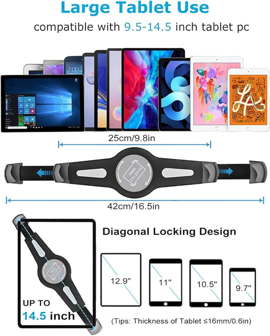 Gooseneck Car/Truck Seat Rail Tablet Holder Mount - Image 2