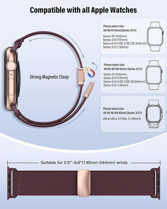 Stretchy Band Compatible with Apple Watch Bands 40mm 38mm 41mm 42mm 44mm 45mm - Image 2