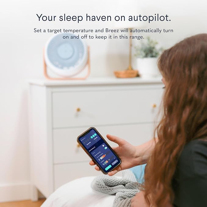 SNOOZ Breez 2-in-1 Smart Bedroom Table Fan & White Noise Machine - Image 6