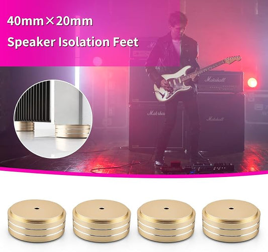 Audiocrast 4X HiFi Speaker Spikes Isolation Feet Pad, Aluminum 40x20mm - Image 2