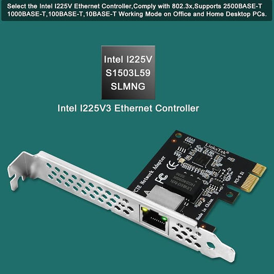 PCI Express X1 Interface to 2.5GbE RJ45 Ports Network Adapter - Image 2