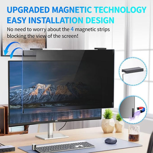 Magnetic Computer Privacy Screen 23.6 inch, Hanging Privacy Screen - Image 2