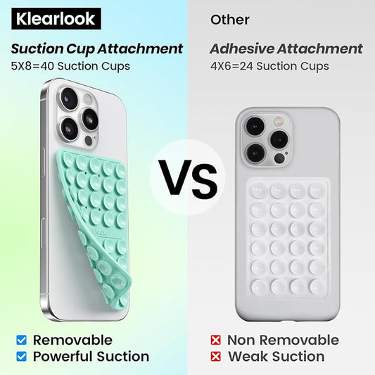 Klearlook Silicone Suction Cup Phone Case Mount Double Sided, Silicon Sticky - Image 2