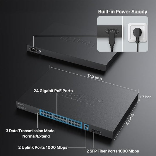 24 Port Full Gigabit PoE Switch - Image 2