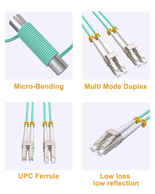 Individually Tested LC to LC Fiber Patch Cable | OM3 Multimode Duplex 50/125um - Image 8