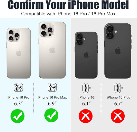 AGVEE 3+3 6 Pack for iPhone 16 Pro 6.3" / 16 Pro Max 6.9" Camera Lens Cover - Image 2