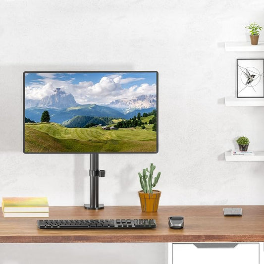 WALI Single Monitor Mount for 1 Computer Screen up to 42 inch, Fully Adjustable - Image 2