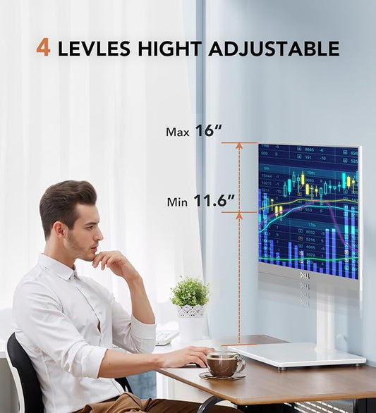 Single LCD Computer Monitor Free-Standing Desk Stand Riser - Image 2