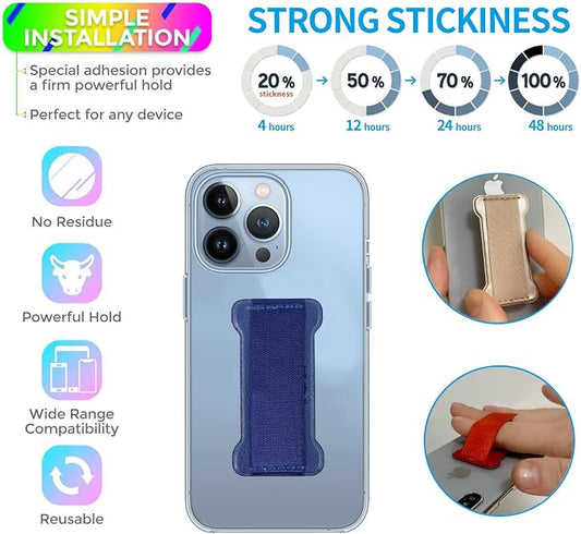 Phone Grip Holder for Hand, Universal Finger Strap Phone Holder, Finger Selfie - Image 2