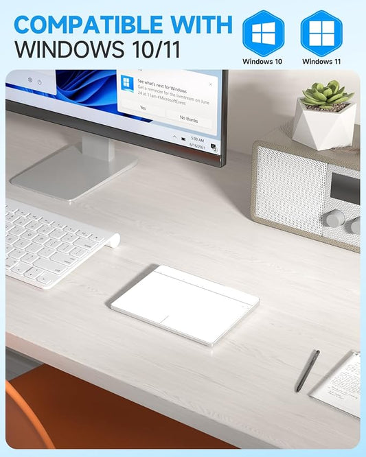 Wireless Bluetooth Trackpad for Windows 10/11, Supports 3 Connection Modes - Image 2