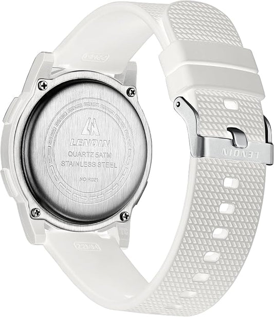 HANPOSH Mens Digital Watch Ultra Thin Minimalist Sports Waterproof Outdoor LED - Image 2