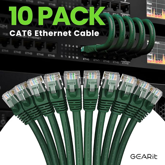 GearIT Cat 6 Ethernet Cable Cat6 Network Patch, Snagless Cord, Internet - Image 2