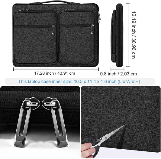 ZINZ Laptop Case 17 17.3 inches Sleeve Slim Briefcase Spill-Resistant Handbag - Image 2