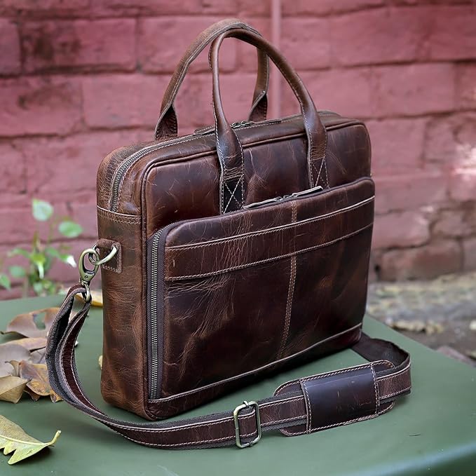 VC VINTAGE COUTURE Leather briefcase bag - Image 8