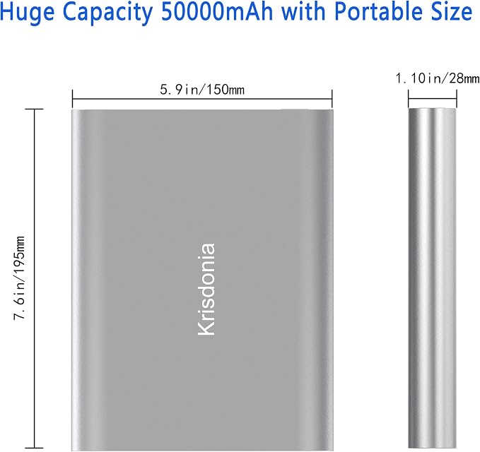 Krisdonia Portable Laptop Charger 185Wh/50000mAh Laptop Power Bank External - Image 7