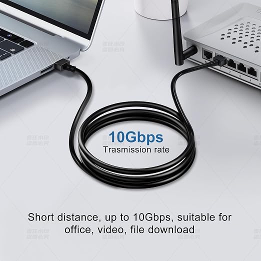 Ultra Thin Cat 6A Ethernet Cable 10 Feet 2Pack, Flexible & Slim Rj45 Cat6a LAN - Image 2