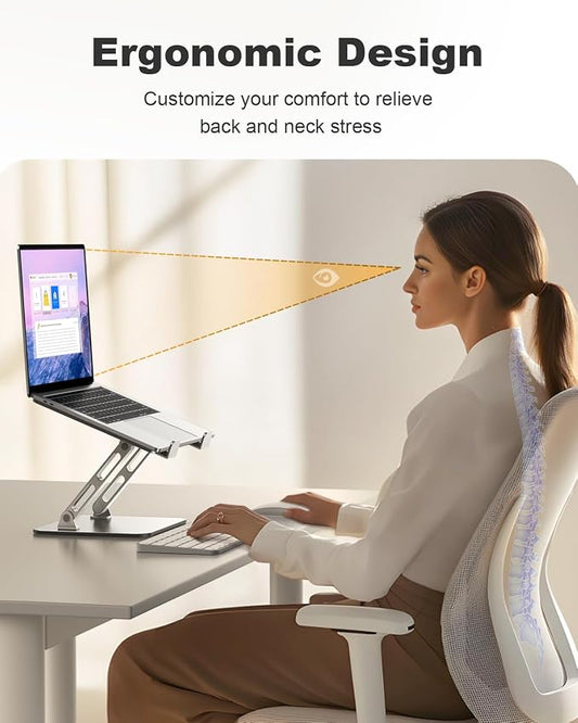 Ergonomic Laptop Stand, Dual-Bar Support & Height Adjustable Laptop Riser Holder - Image 2