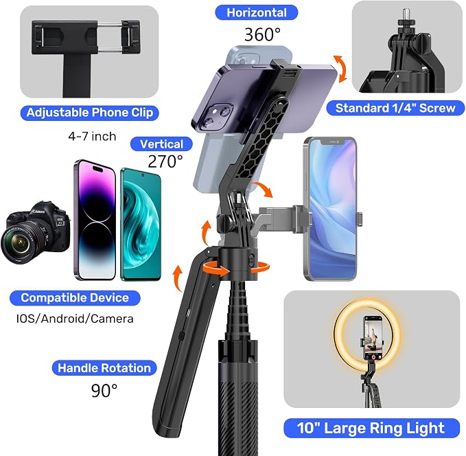Auto Face Tracking Selfie Stick Tripod - Image 6