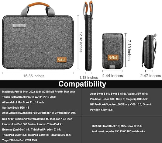 Laptop Case 15.6 Inch Briefcase Military-Grade Protection - Image 2
