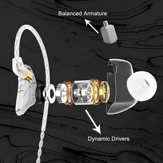 BASN MMCX Triple Driver in-Ear Monitors - Image 2