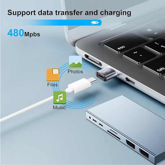 USB to USB C Adapter 20 Pack, USB A to USB C Adapter, C Female to A Male - Image 2